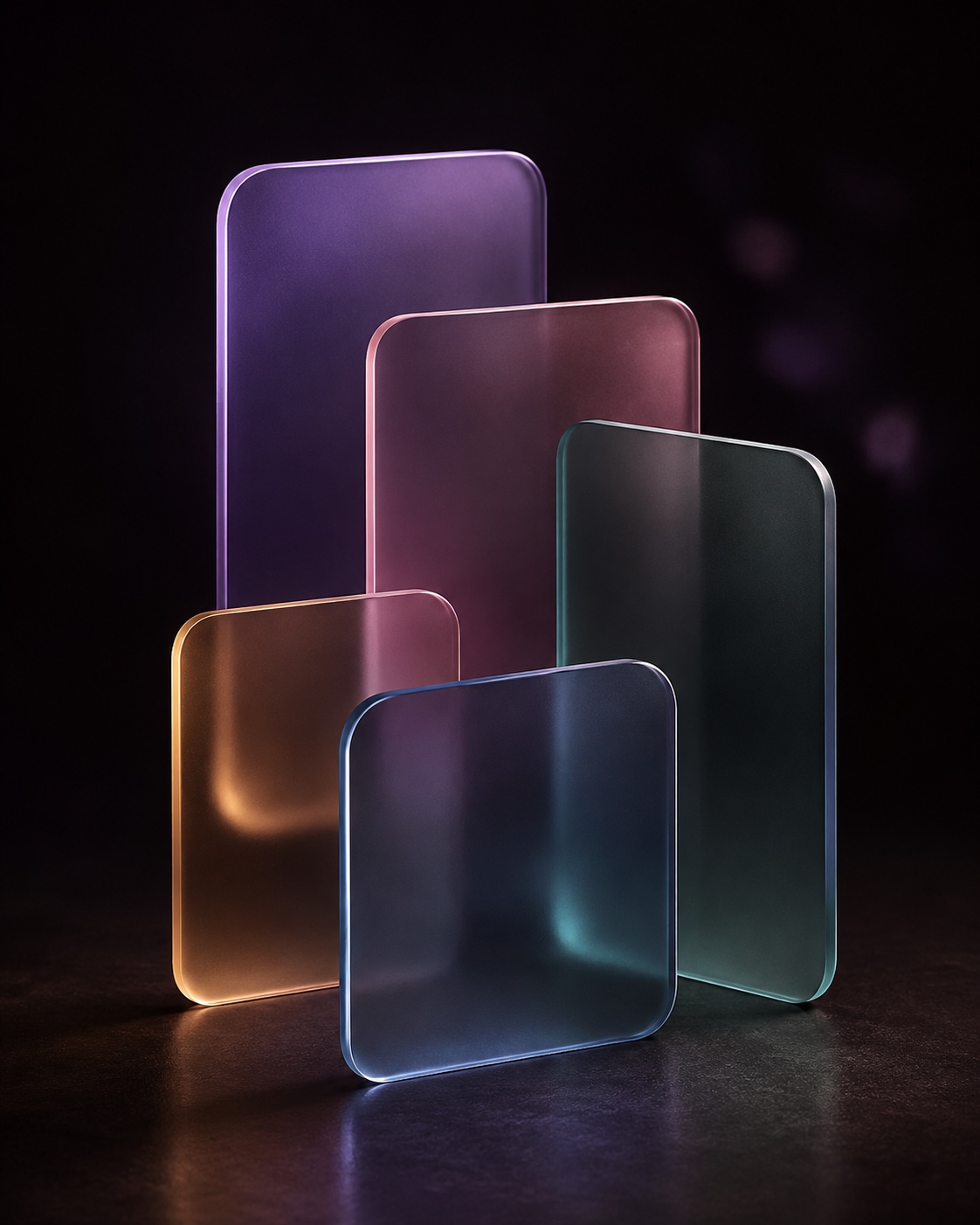 Phone showing themed app variants / colorful grid (portrait)